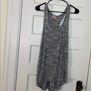 Grey and white workout tank